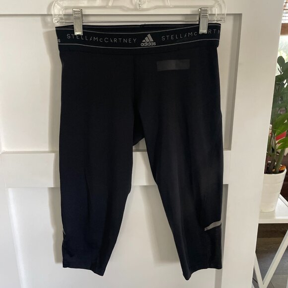 Adidas Stella McCartney long biker bike shorts black compression SIZE SMALL S - Picture 1 of 5